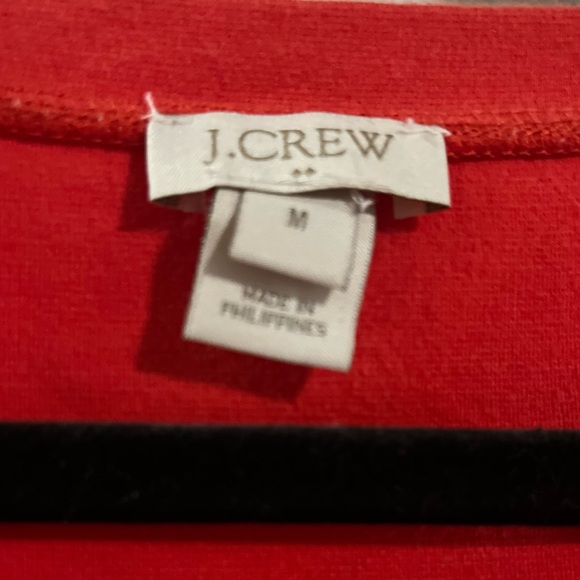 J. Crew Red Poppy Flutter Sleeve Medium Shirt - Picture 4 of 5